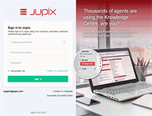 Tablet Screenshot of login.jupix.co.uk